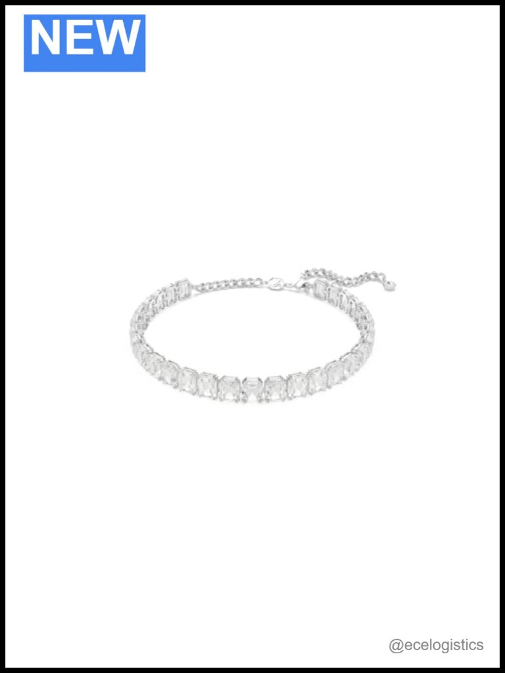 Swarovski Millenia Choker Octagon Cut Crystal Rhodium Finished